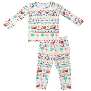 Angel Dear California Fair Isle (Thermal) Lounge Wear Pajama Set