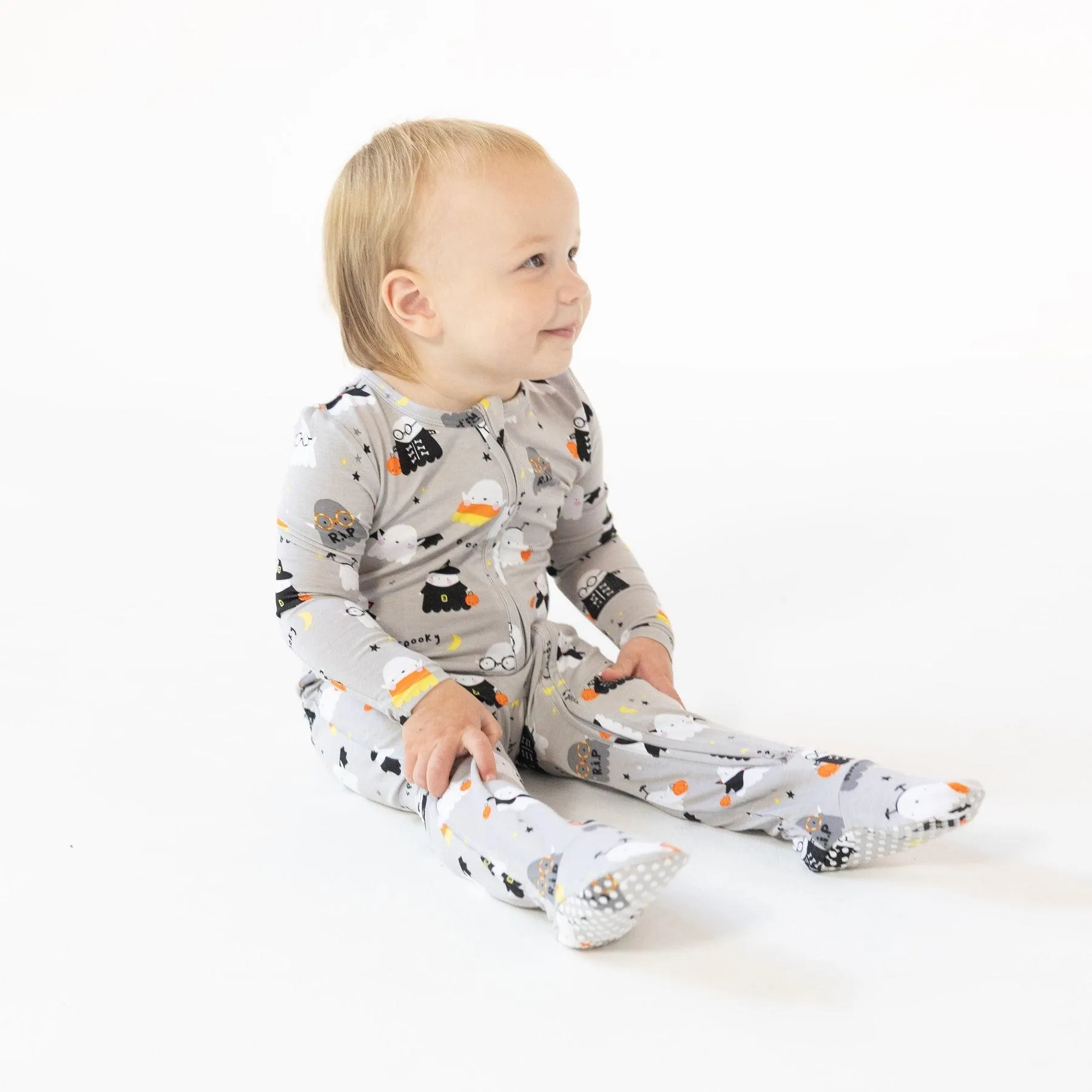 Baby Footie | 2 Way Zipper: Costumed Ghost | Angel Dear