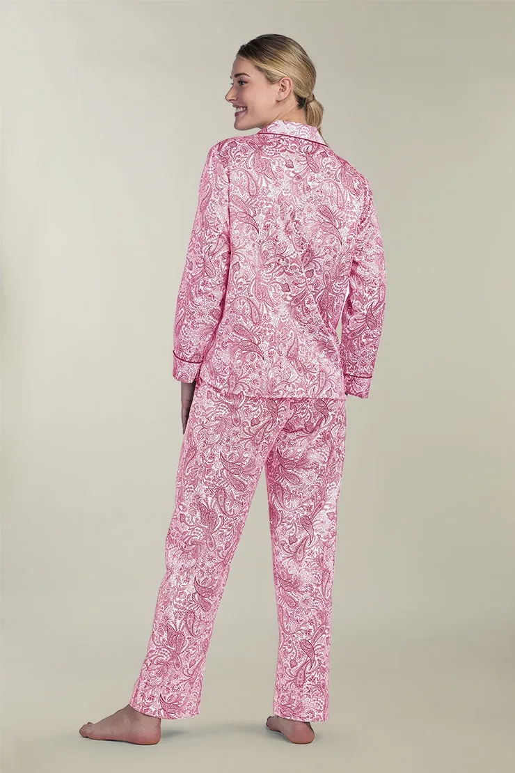 Brushed Back Satin Pajama