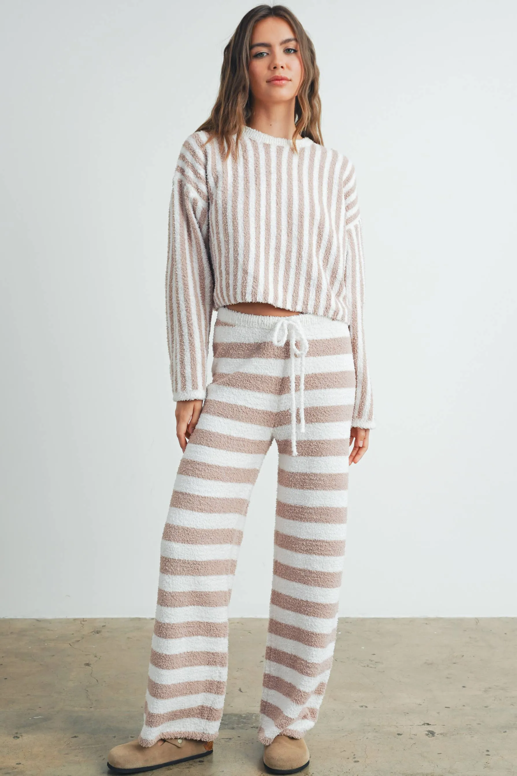 Cozy Striped Round Neck Sweater