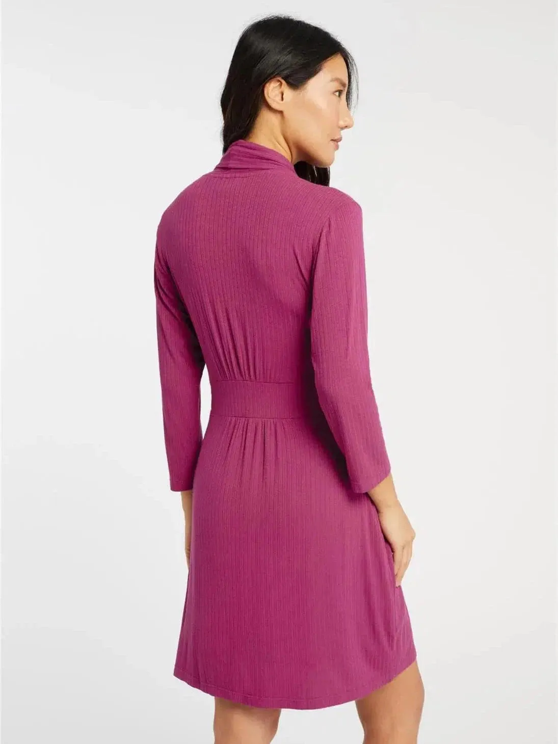 Cranberry Pointelle Iconic Robe