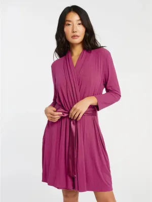 Cranberry Pointelle Iconic Robe