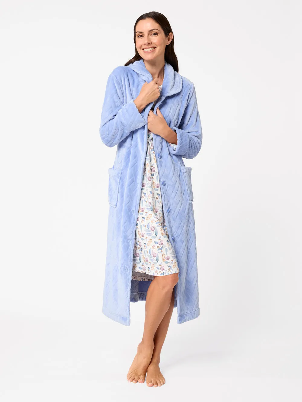 Diamond Quilt Dressing Gown