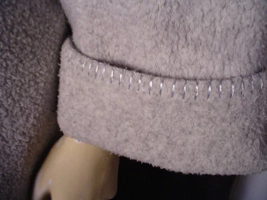 *DIAMOND TEA FROM SAKS FIFTH AVENUE PRE-OWNED WRAP-STYLE COTTON ROBE IN TAHITIAN PEARL - SIZE MEDIUM