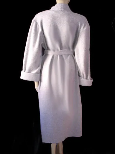 *DIAMOND TEA FROM SAKS FIFTH AVENUE PRE-OWNED WRAP-STYLE COTTON ROBE IN TAHITIAN PEARL - SIZE MEDIUM