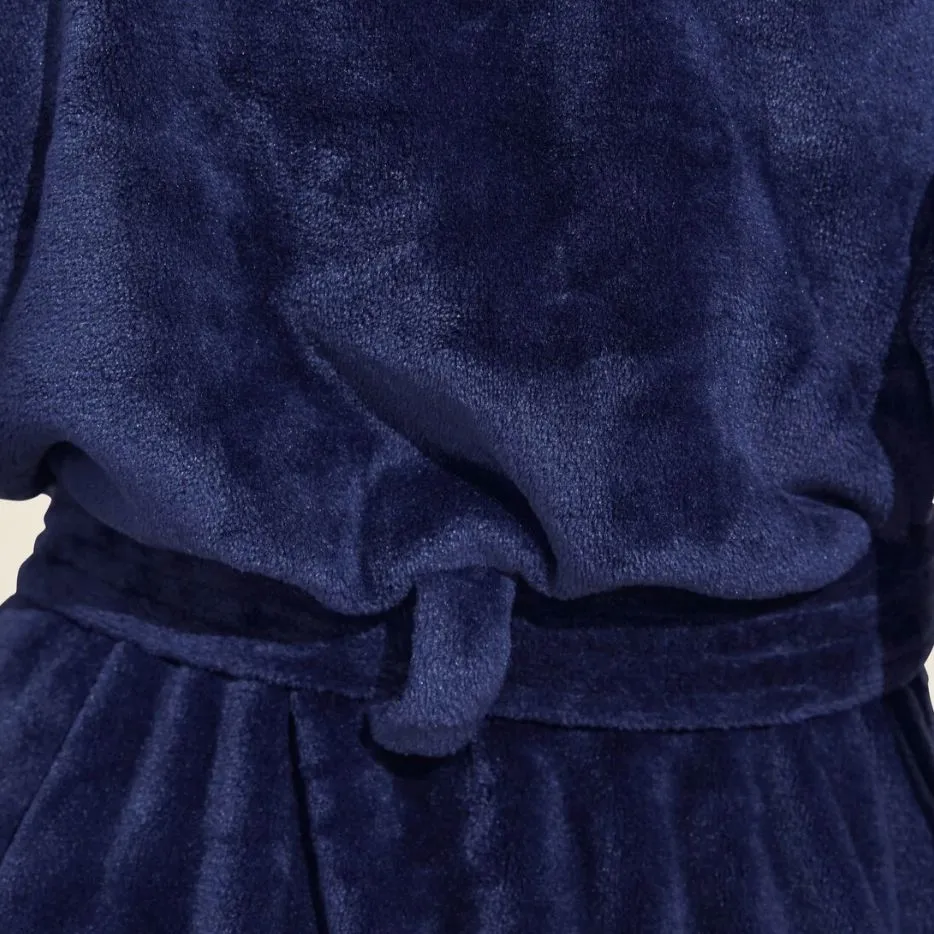Eberjey Chalet Plush Robe R1987 in Navy