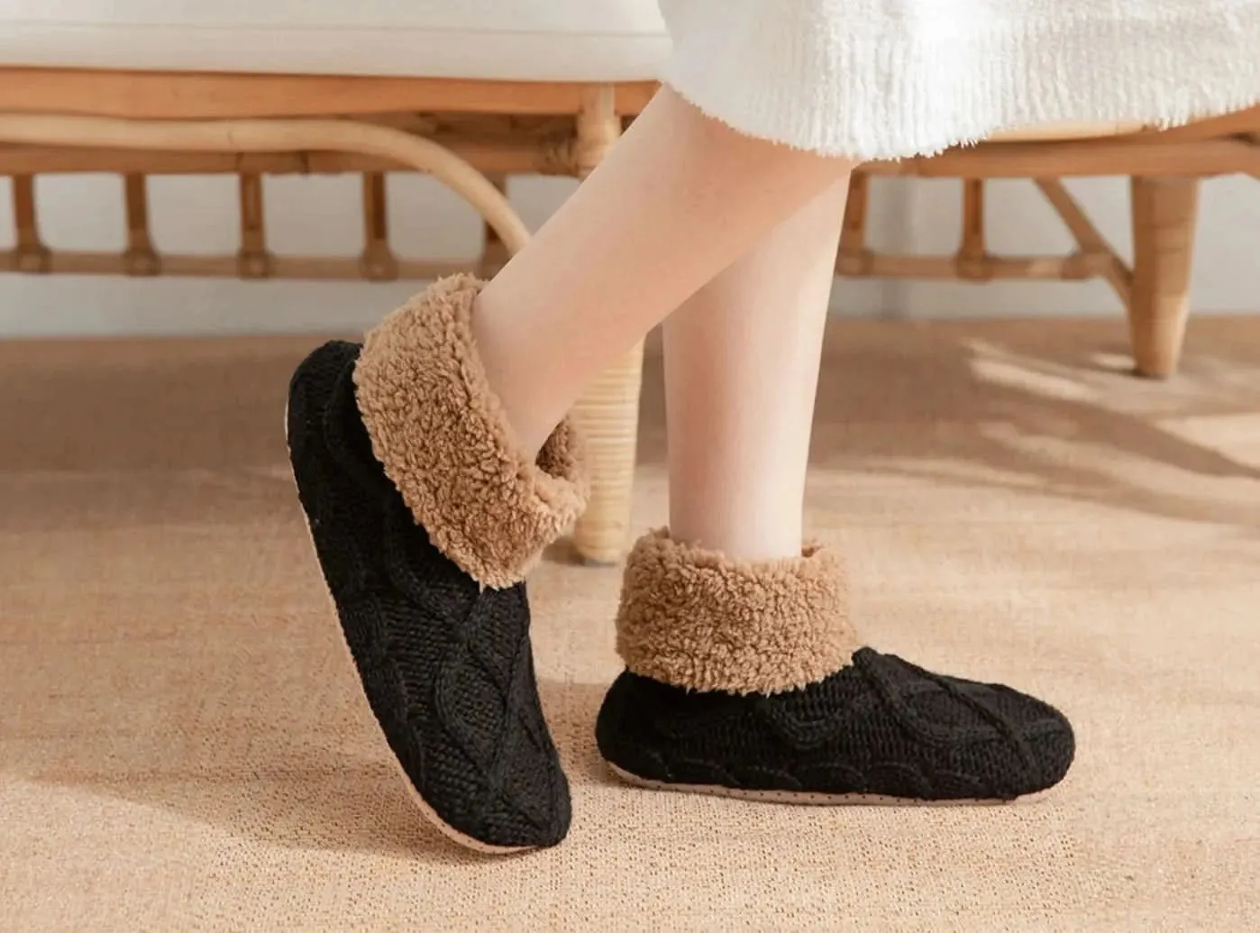 FitVille Women's Cozy Home Socks with Grip