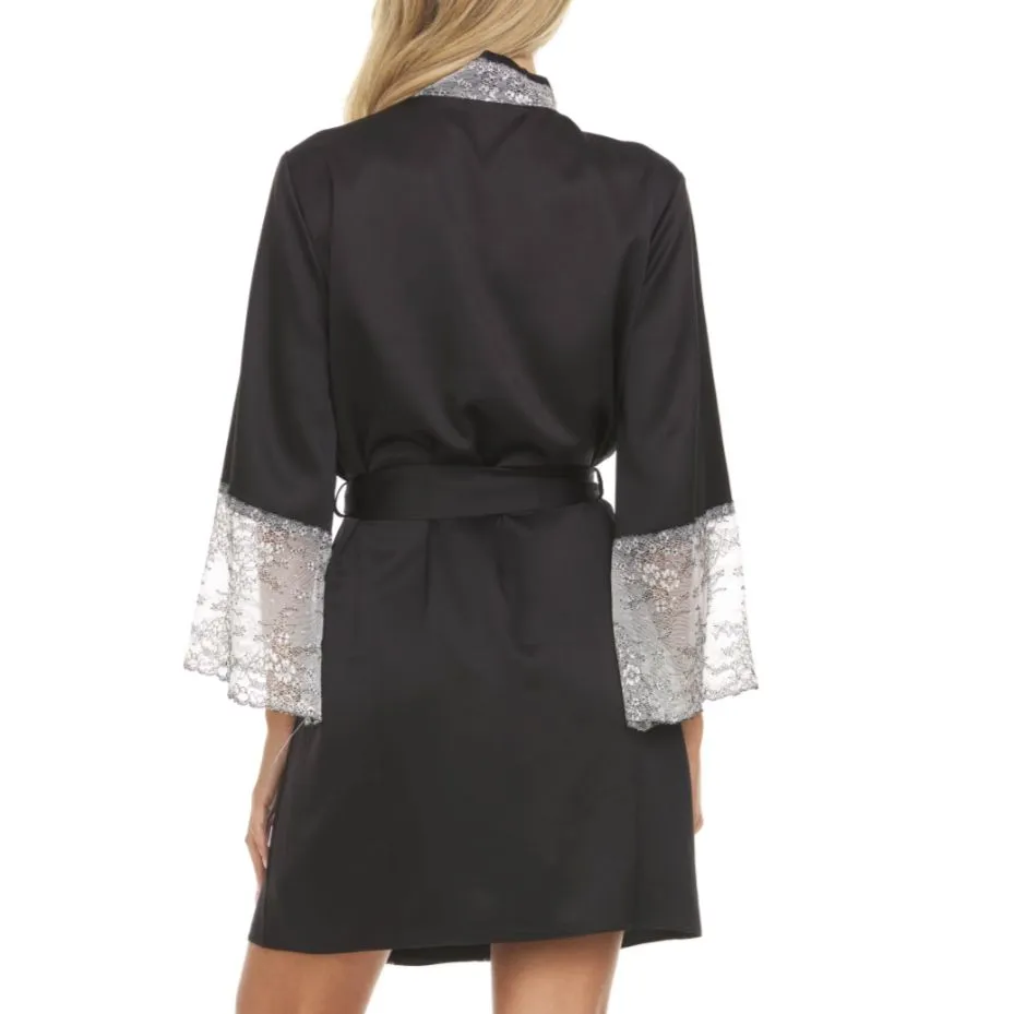 Flora Nikrooz Angelique Wrap in Black Q81370