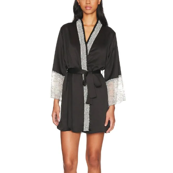 Flora Nikrooz Angelique Wrap in Black Q81370