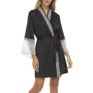 Flora Nikrooz Angelique Wrap in Black Q81370