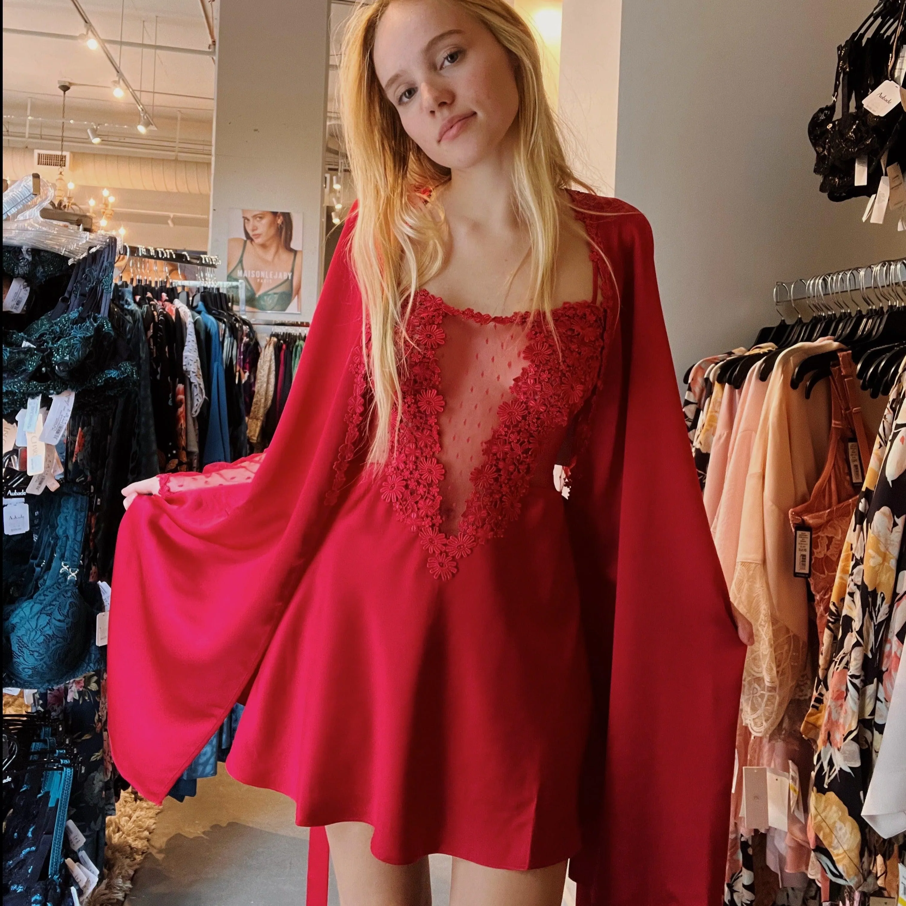 Flora Nikrooz Showstopper Chemise 8060 in Apple