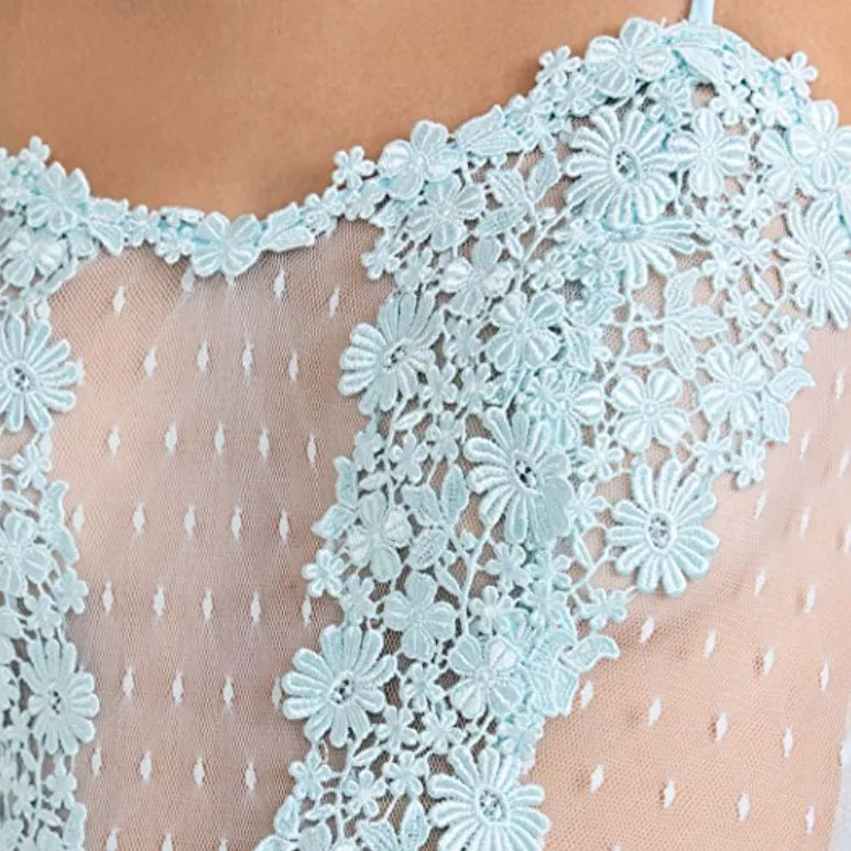 Flora Nikrooz Showstopper Chemise 8060 in Light Blue