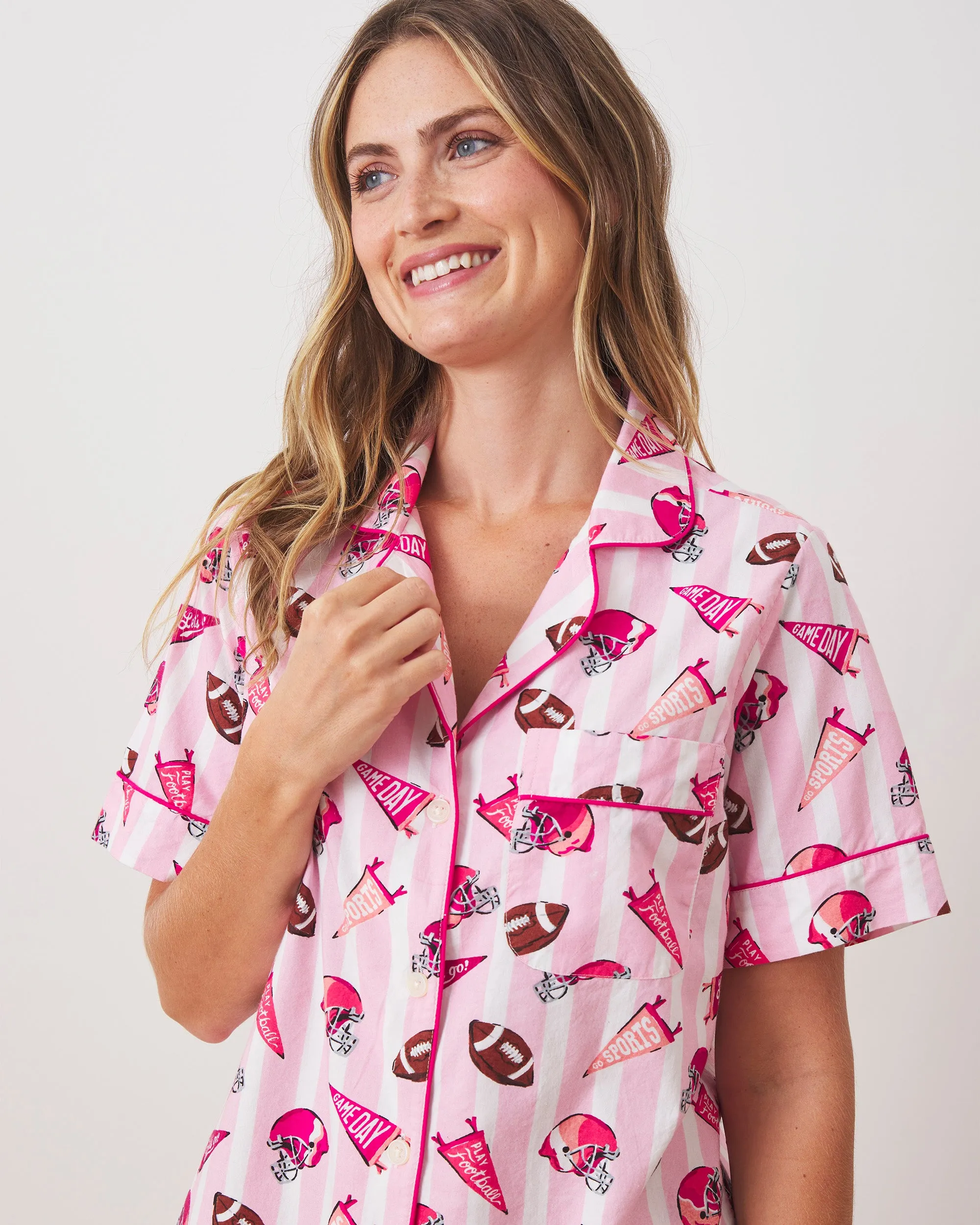 Game Day - Short PJ Set - Powder Puff