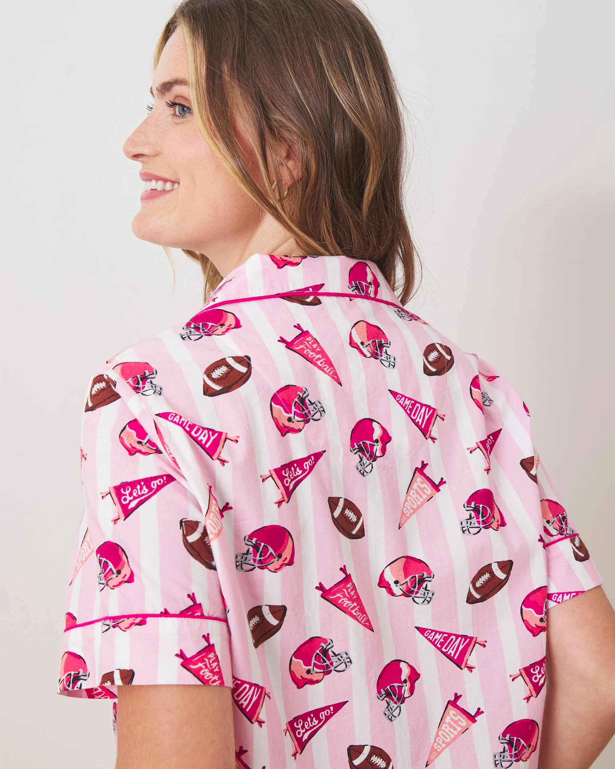 Game Day - Short PJ Set - Powder Puff