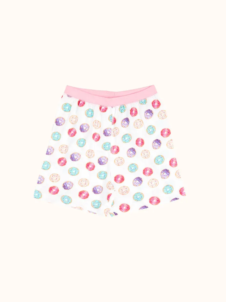 Girls' Donuts Short Sleeve Organic Cotton Pajama Set