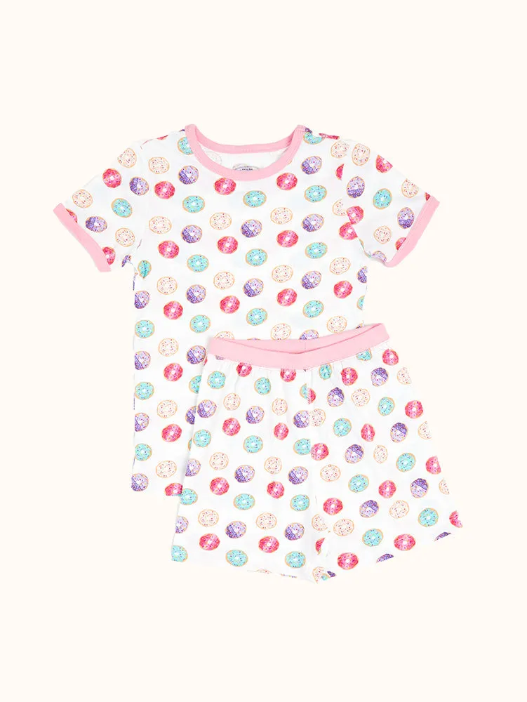 Girls' Donuts Short Sleeve Organic Cotton Pajama Set