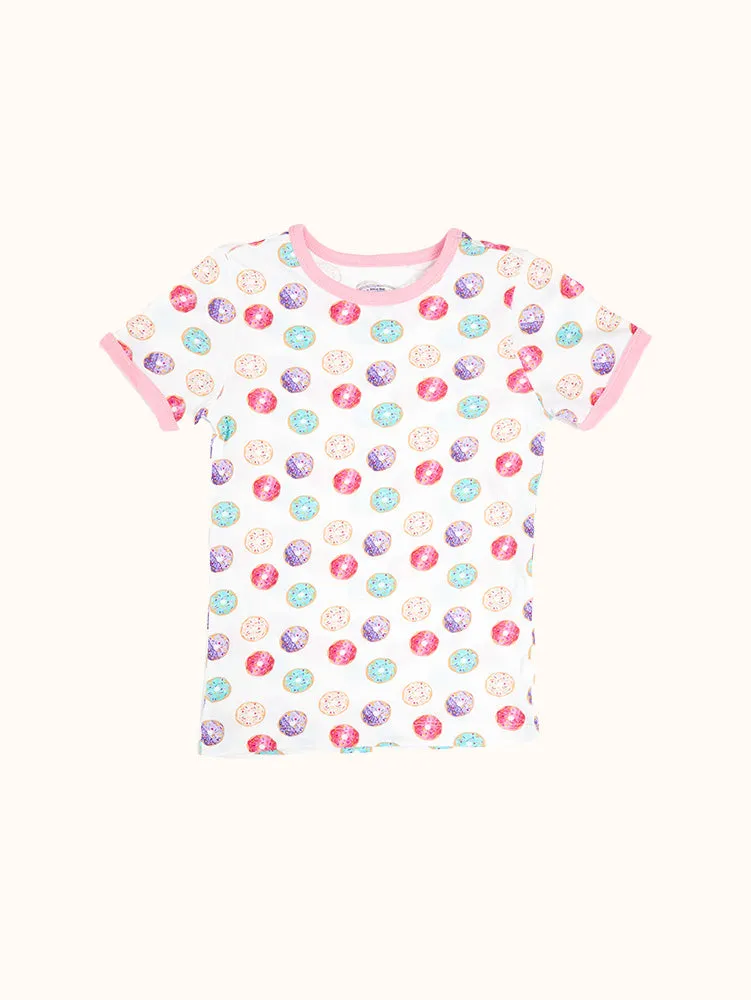 Girls' Donuts Short Sleeve Organic Cotton Pajama Set