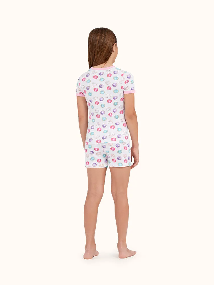 Girls' Donuts Short Sleeve Organic Cotton Pajama Set