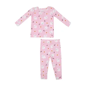 Girls Sets | 2 PC Loungewear: Spooky Ghosts - PInk | Angel Dear
