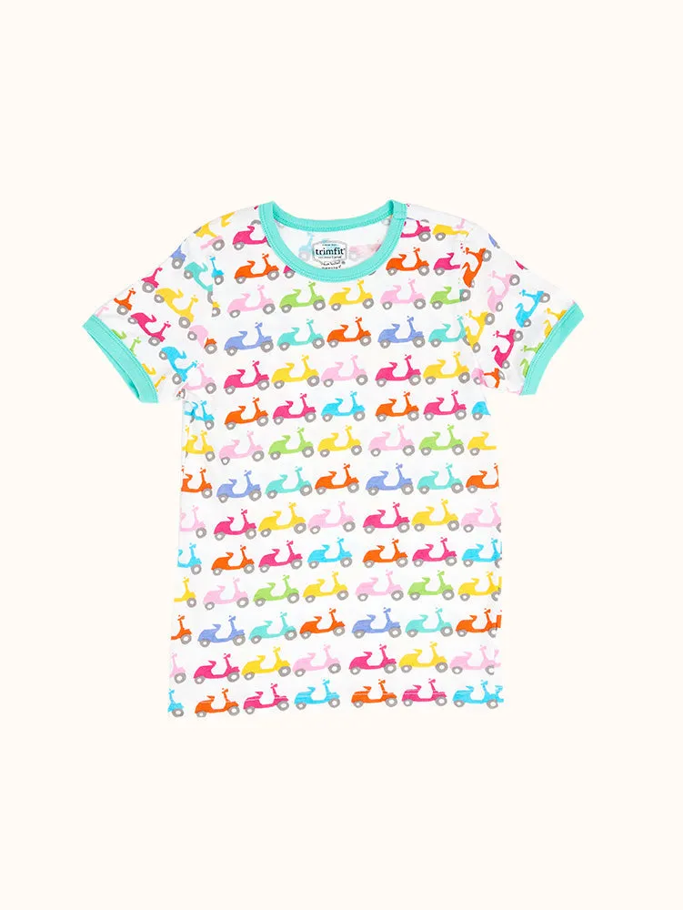 Girls' Vespas Short Sleeve Organic Cotton Pajama Set