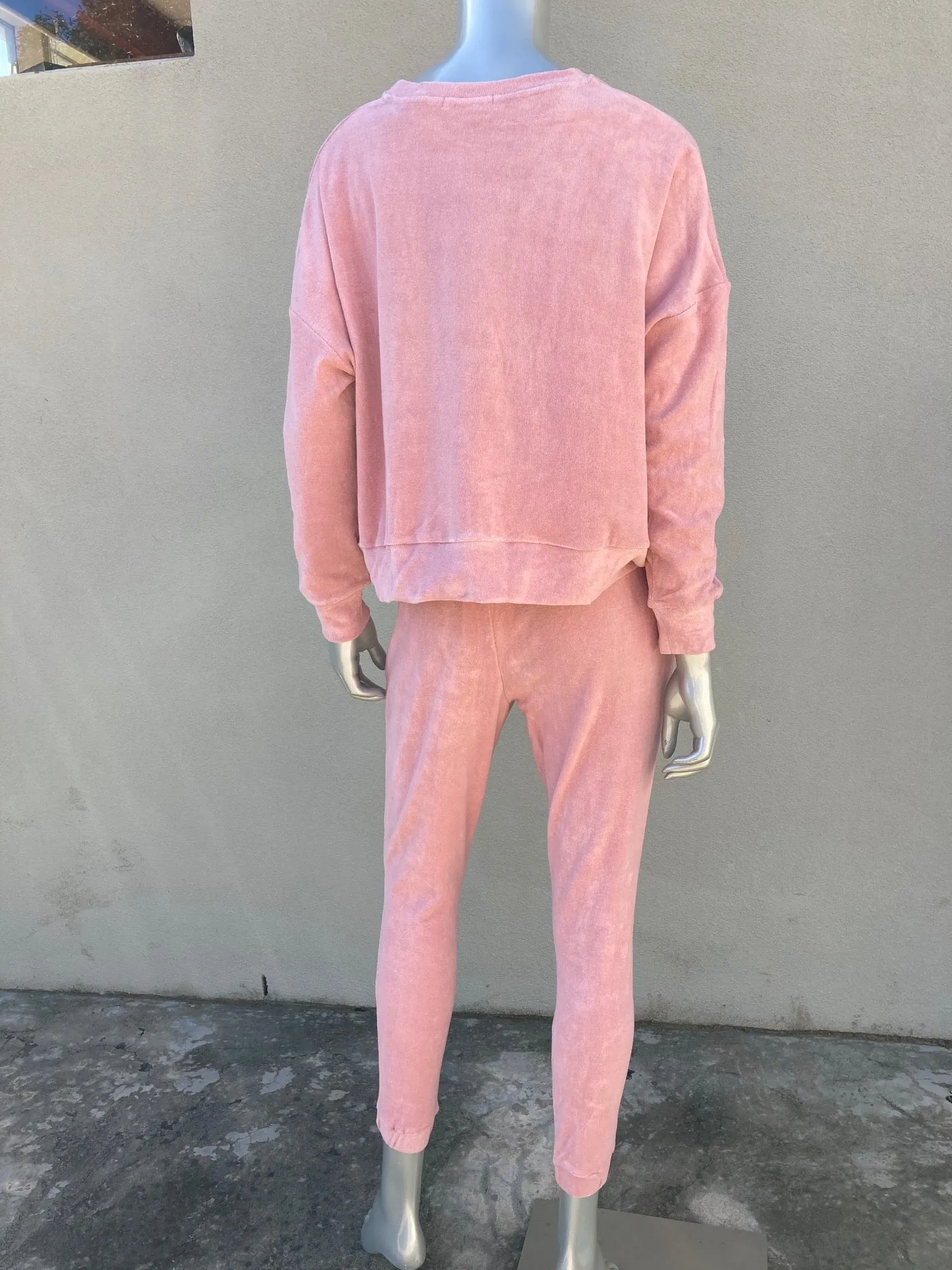 Hello Parry WOMENS TATUM TERRY TOWELLING LOUNGE SET - DUSTY PINK