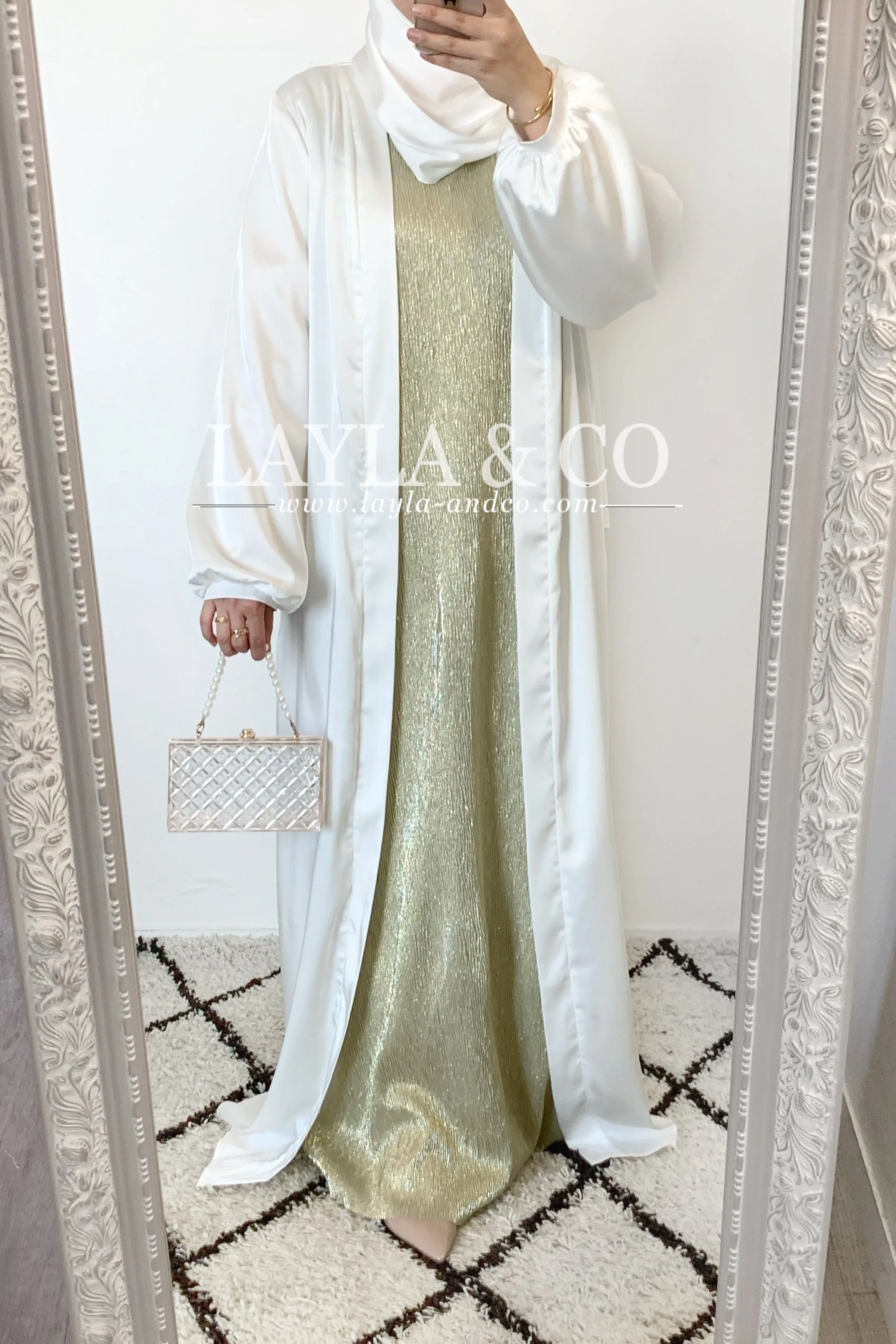 Kimono satiné manches bouffantes
