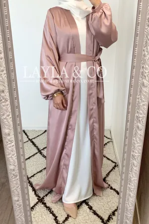 Kimono satiné manches bouffantes
