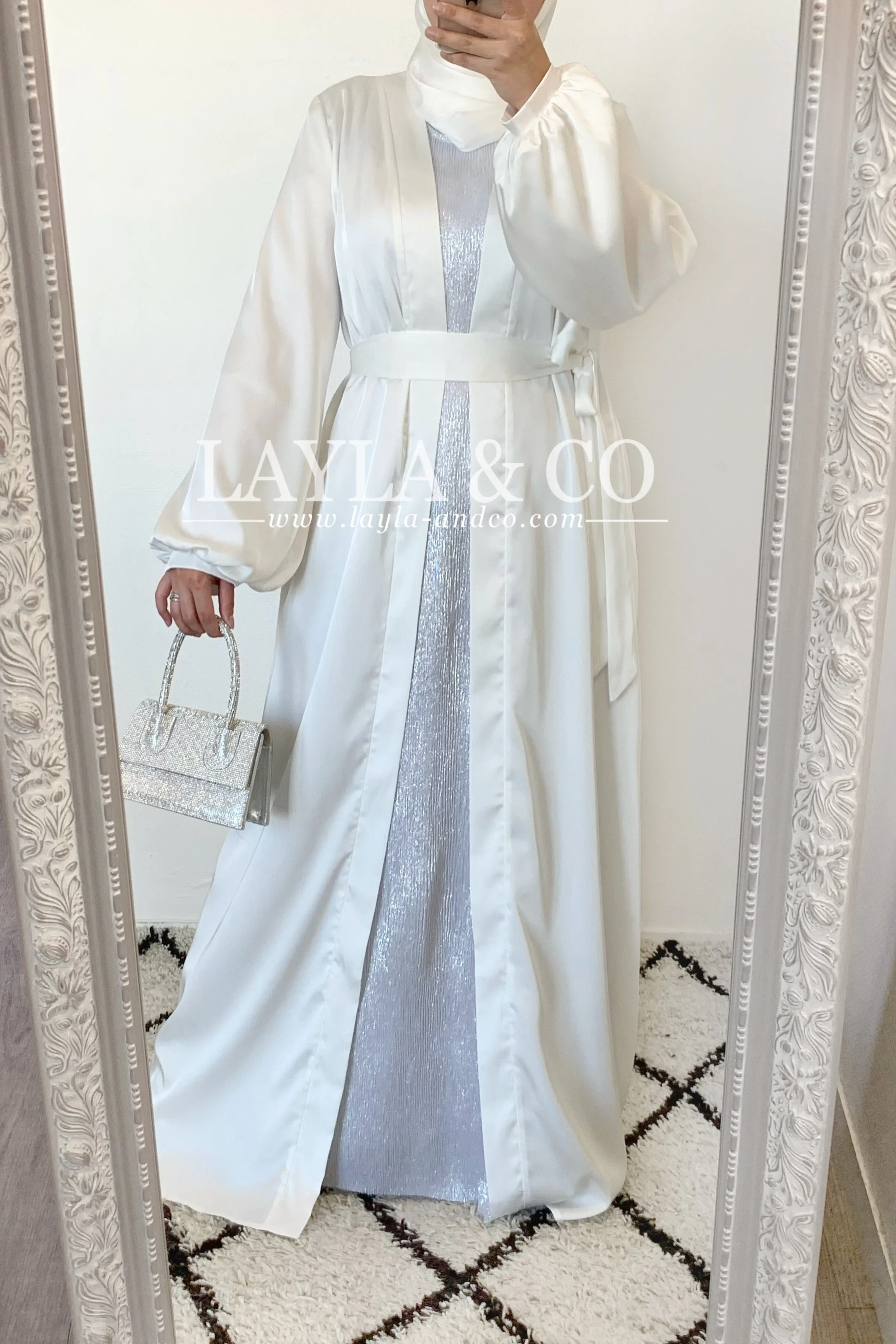 Kimono satiné manches bouffantes