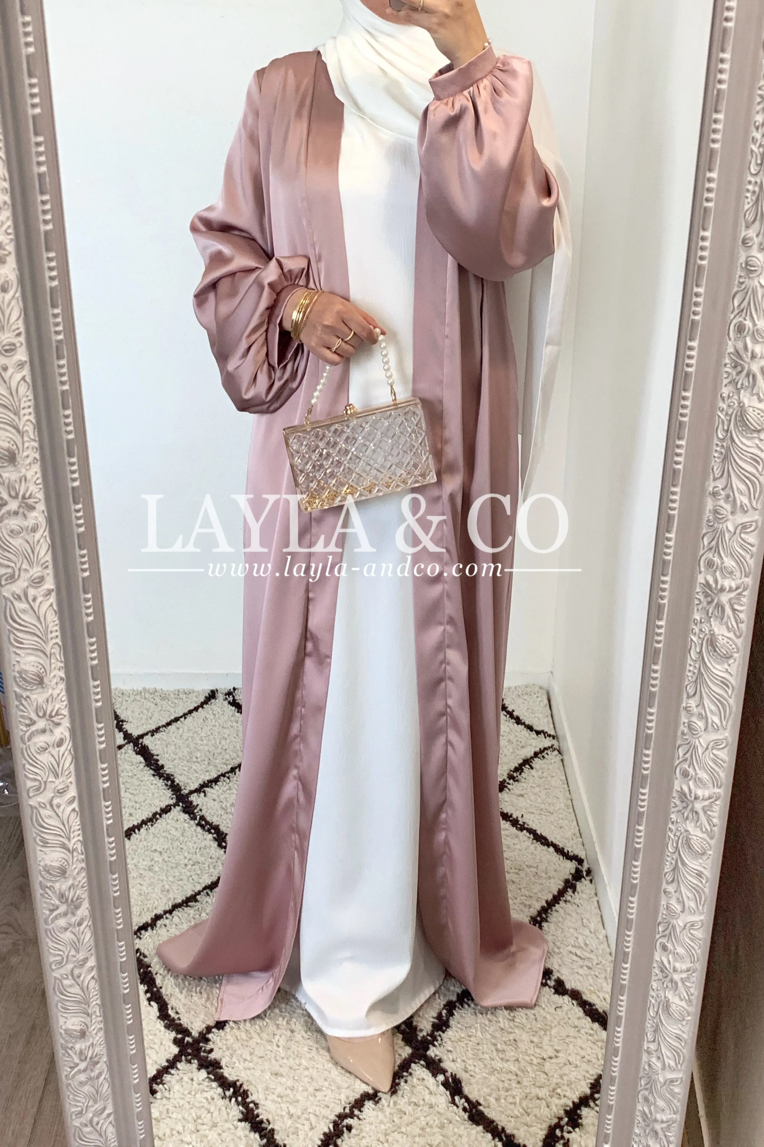 Kimono satiné manches bouffantes