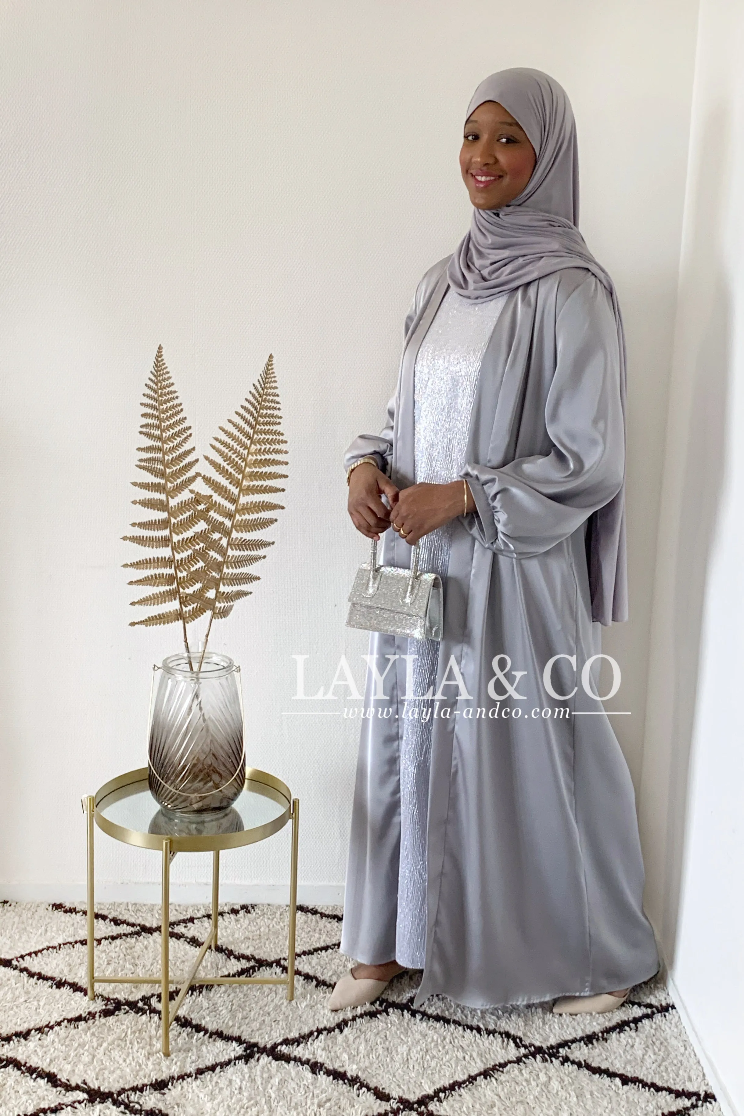 Kimono satiné manches bouffantes