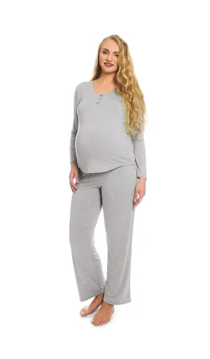 Laina 2-Piece Heather Grey Solid