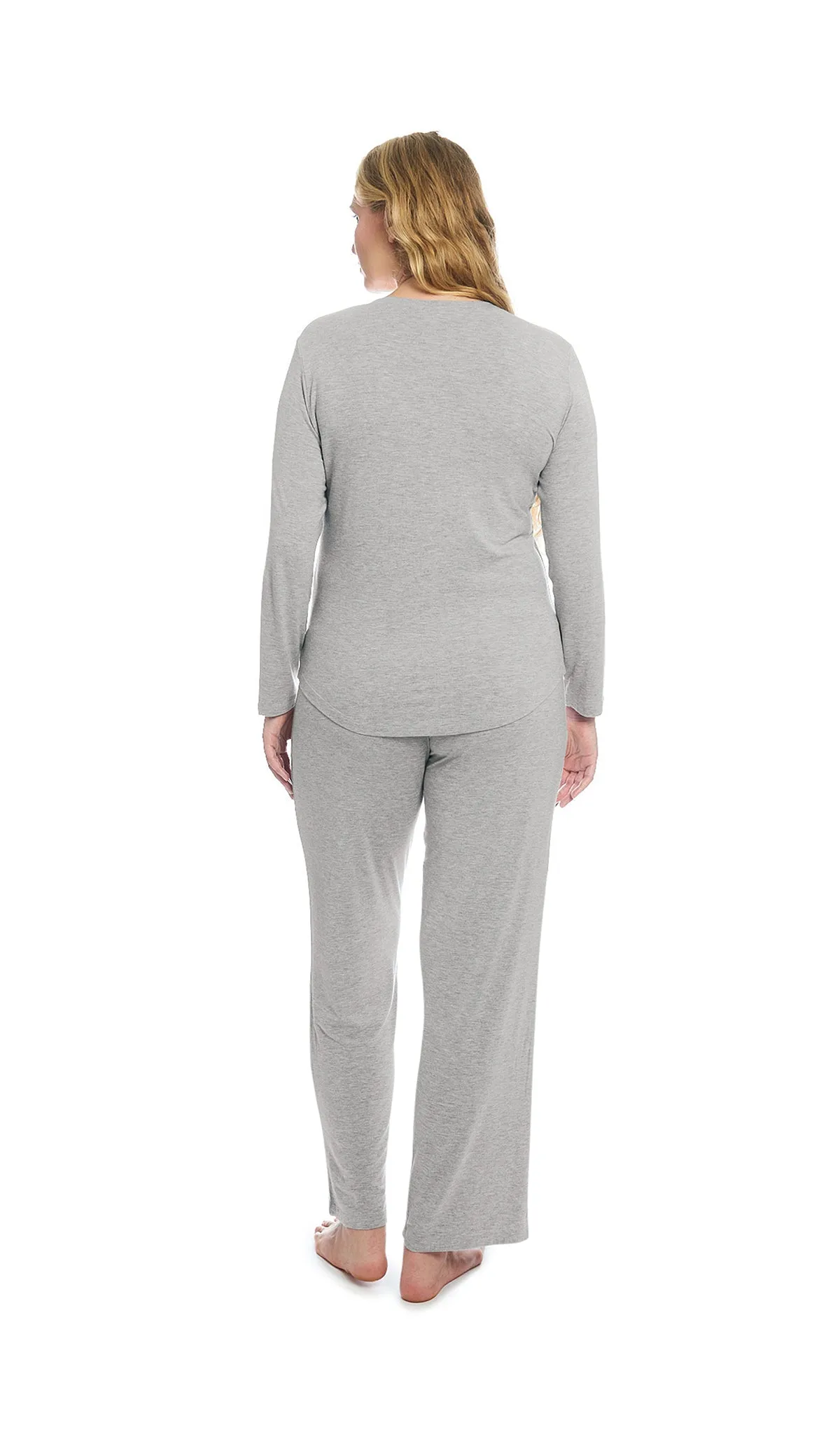 Laina 2-Piece Heather Grey Solid