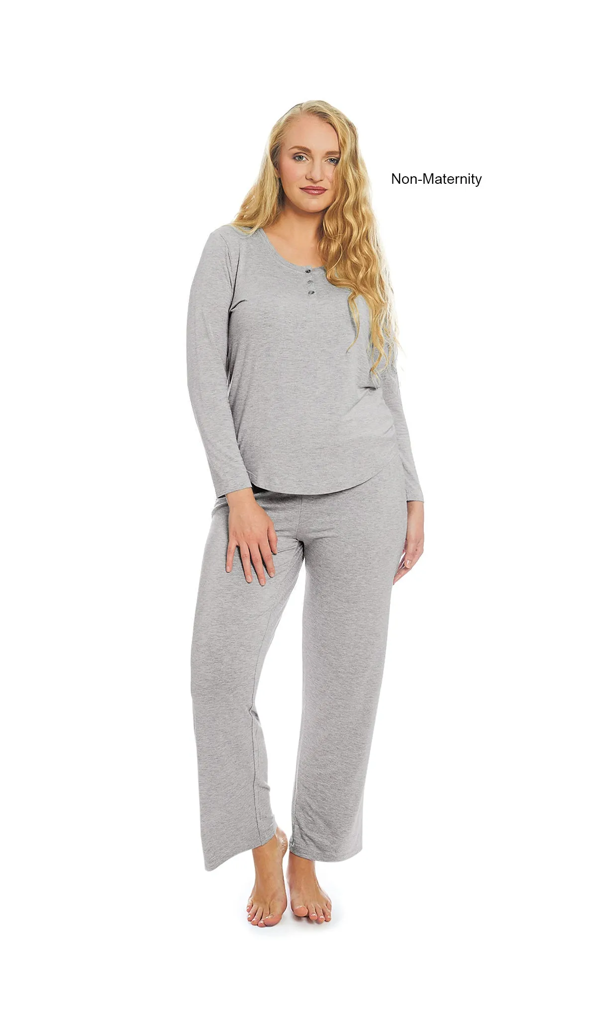 Laina 2-Piece Heather Grey Solid