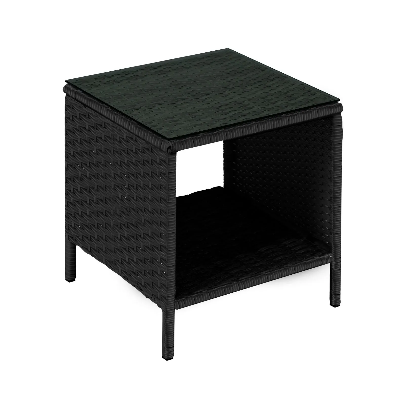 Livsip Garden Table Rattan Cafe Table Outdoor Garden Furniture Side Table