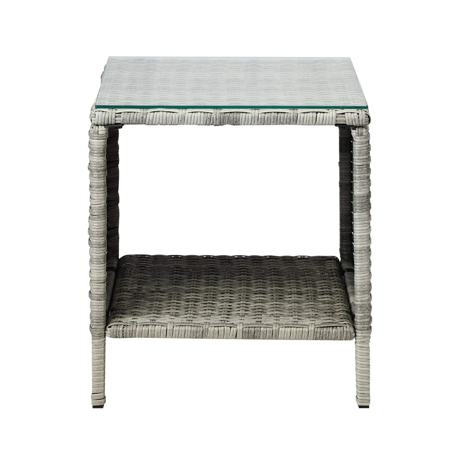 Livsip Rattan Side Table Outdoor Furniture Coffee Patio Desk Indoor Garden Decor
