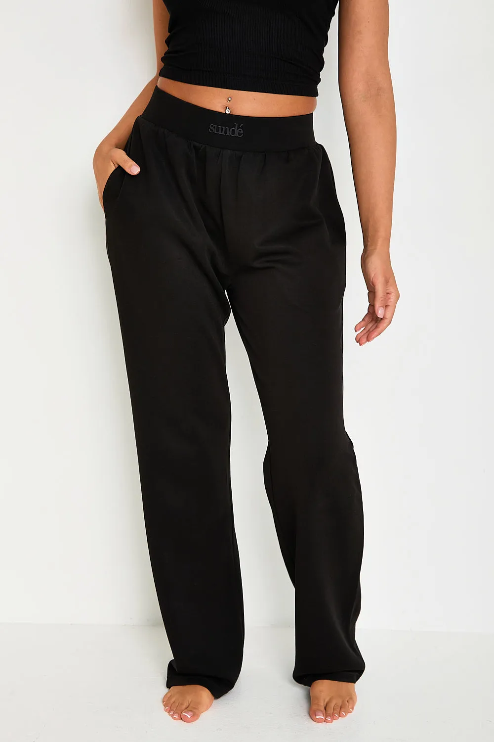 Lounge Flare Jogger - Black