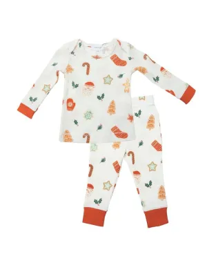 Loungewear Set | Don't Eat Santa's Cookies Christmas Pajamas | Angel Dear