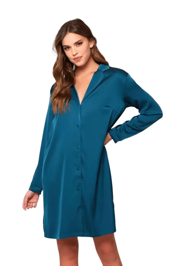 Lucile Sleep Shirt - Teal
