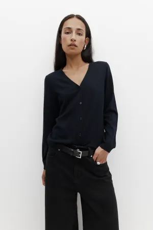 Merino Cardigan Navy