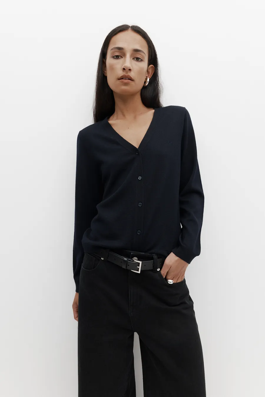 Merino Cardigan Navy