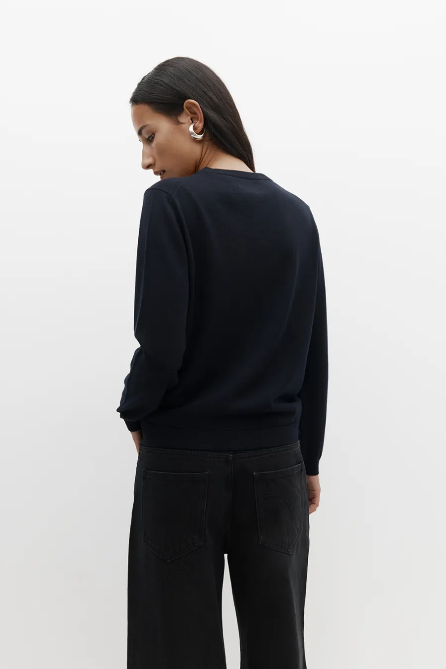 Merino Cardigan Navy