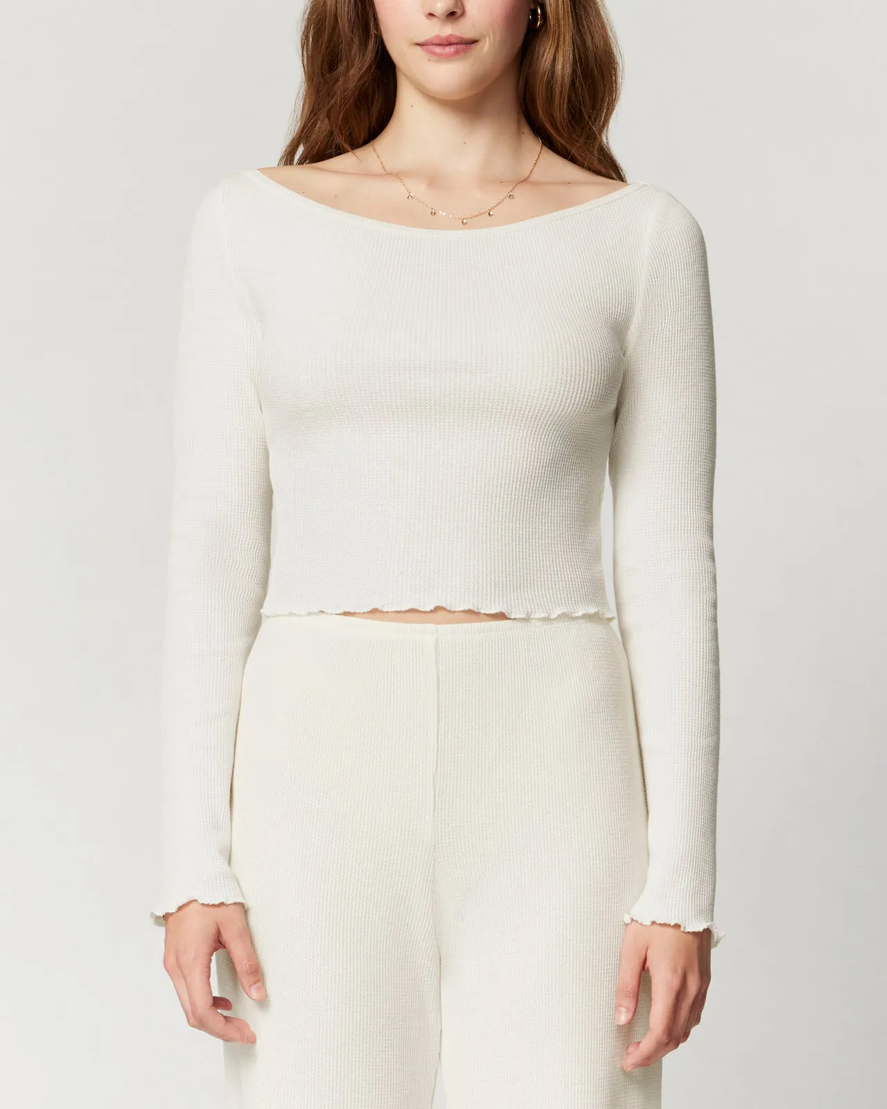 Micro Thermal Off-the-Shoulder Top