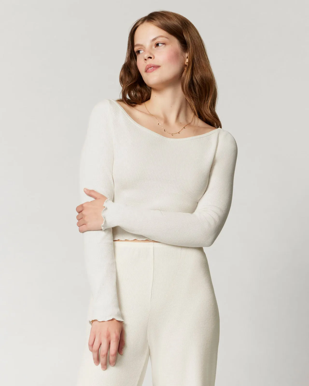 Micro Thermal Off-the-Shoulder Top