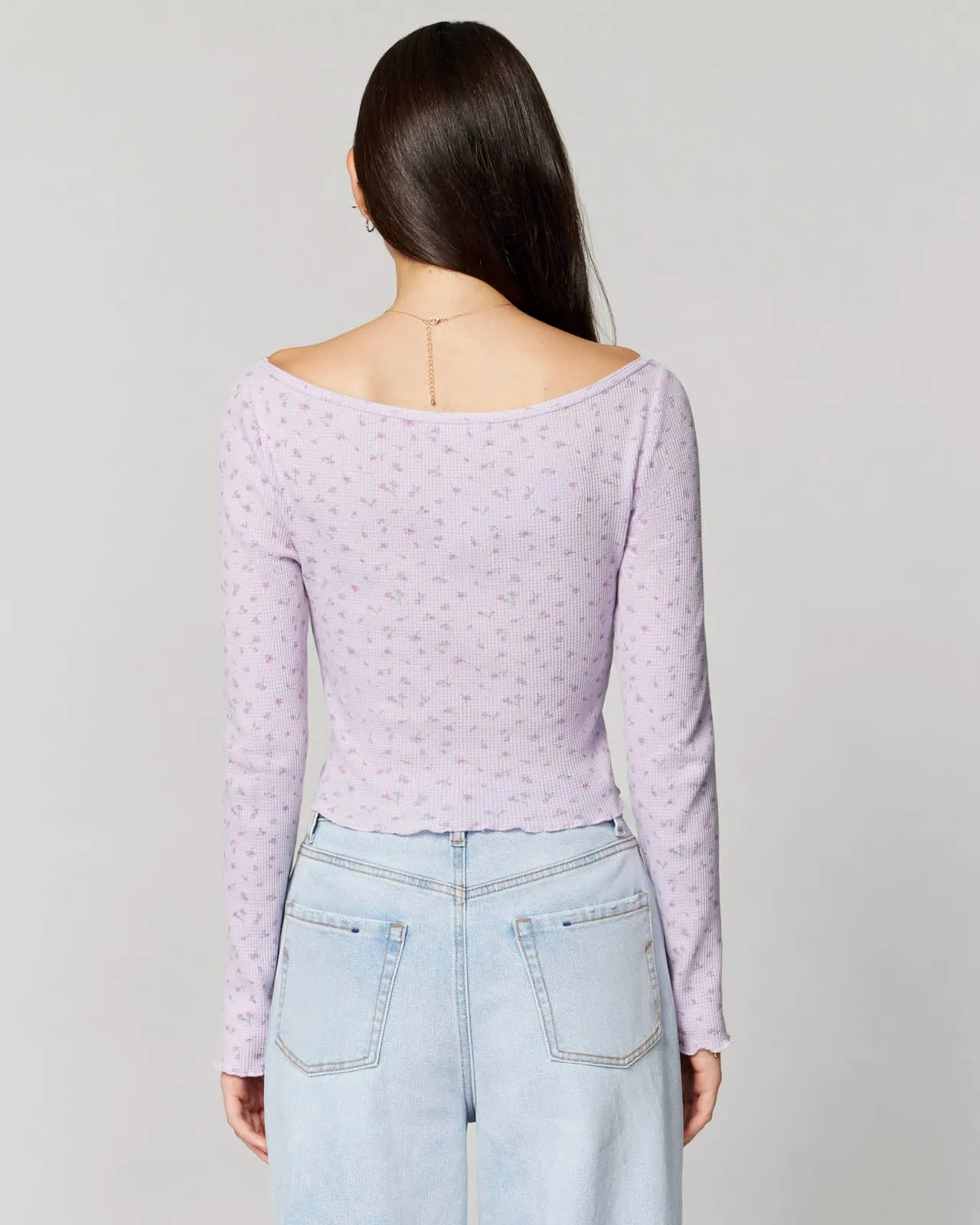 Micro Thermal Off-the-Shoulder Top