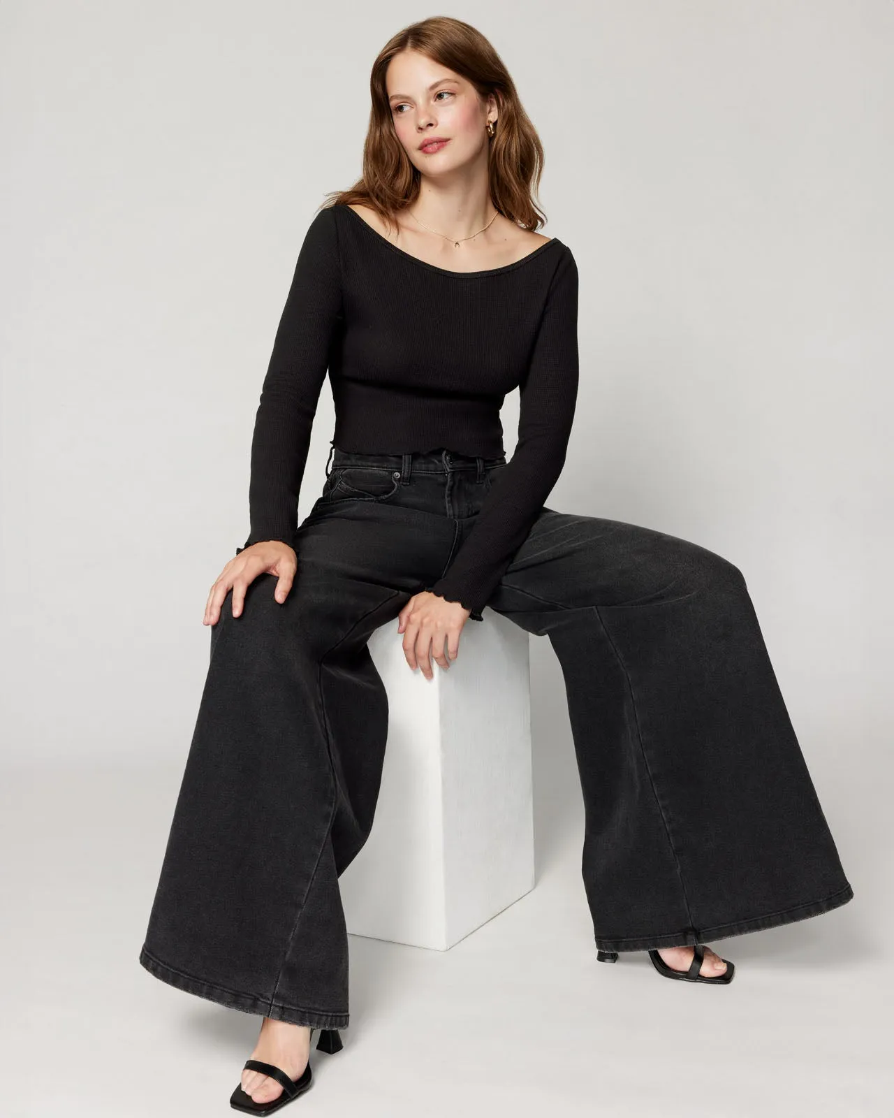 Micro Thermal Off-the-Shoulder Top