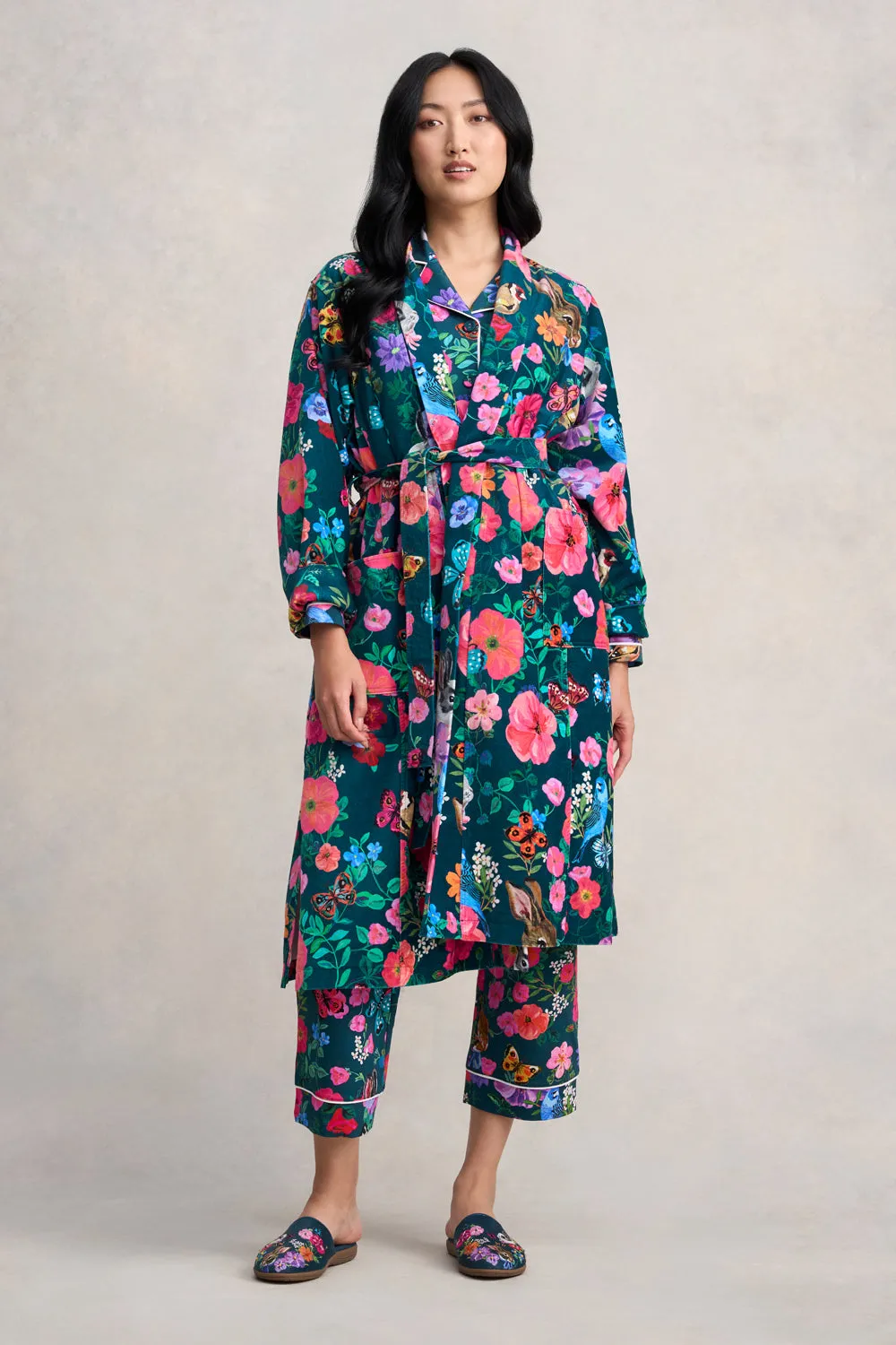 Nathalie Lété Velour Robe - Lété Butterfly Print