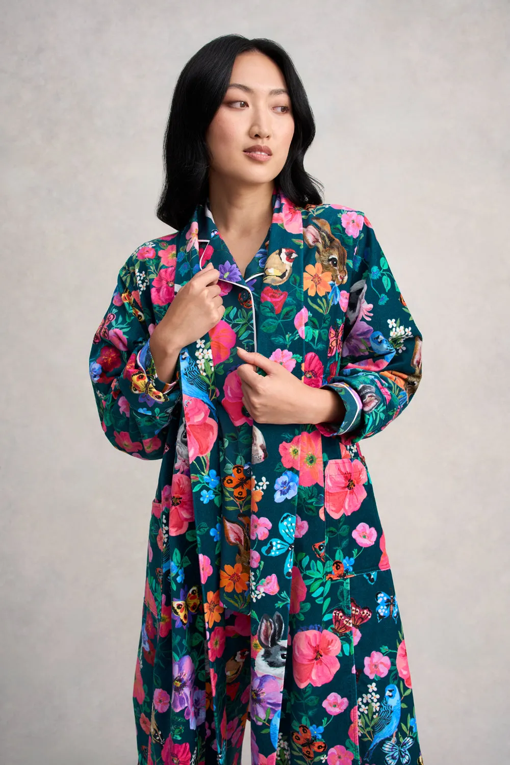 Nathalie Lété Velour Robe - Lété Butterfly Print