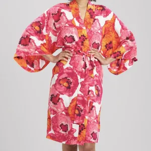 Natori Poppy 42" Robe in Pink Combo S76026