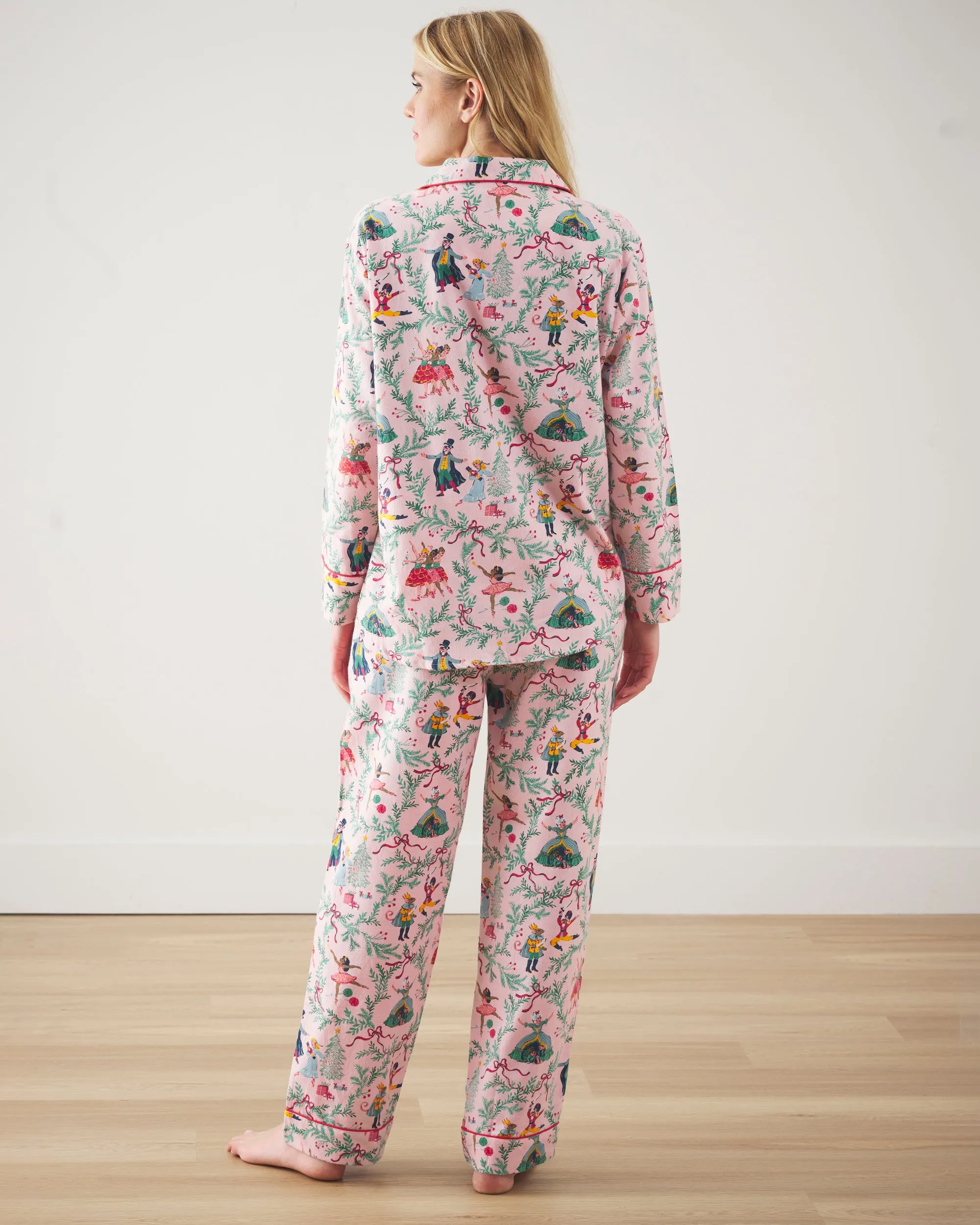 Nutcracker Dreams - Petite Long PJ Set - Ballet Pink
