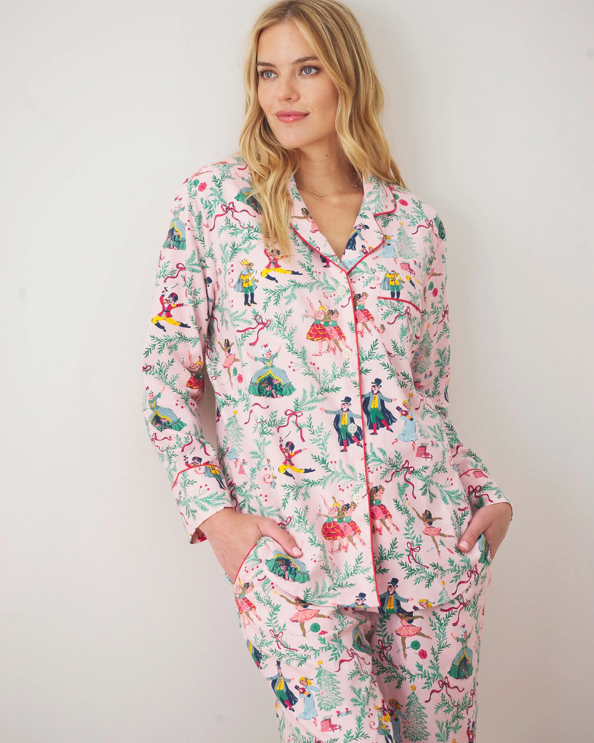 Nutcracker Dreams - Petite Long PJ Set - Ballet Pink
